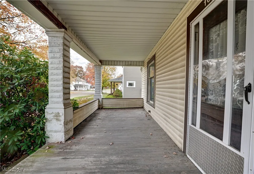 View of covered porch