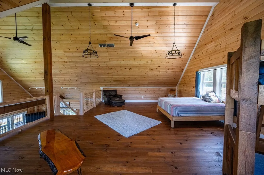 View from sitting area of roomy loft.