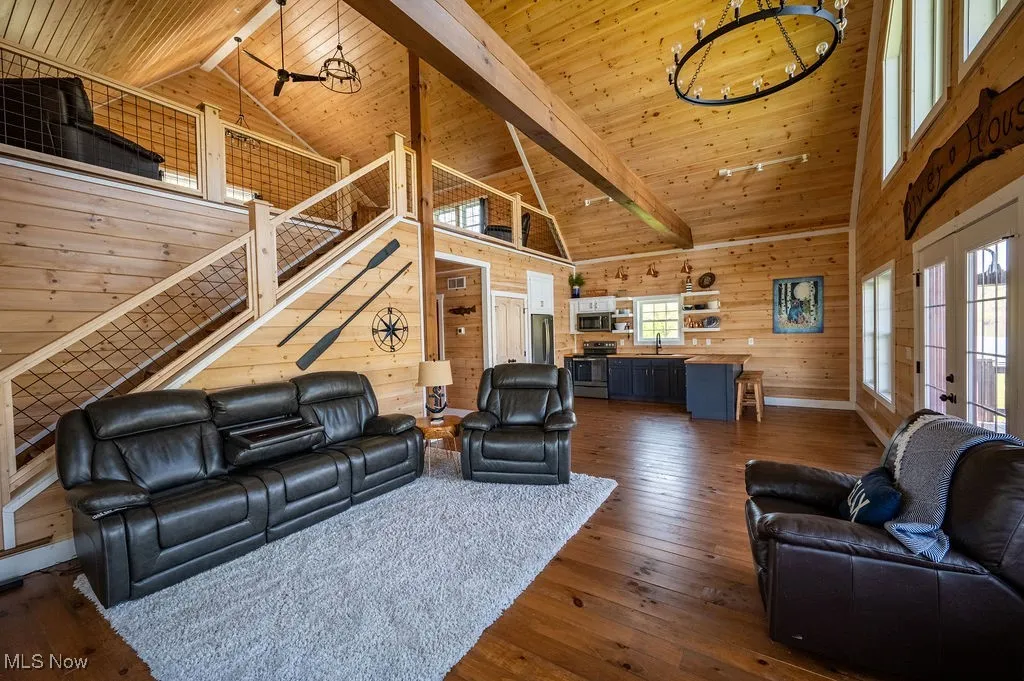 View of loft access from great room