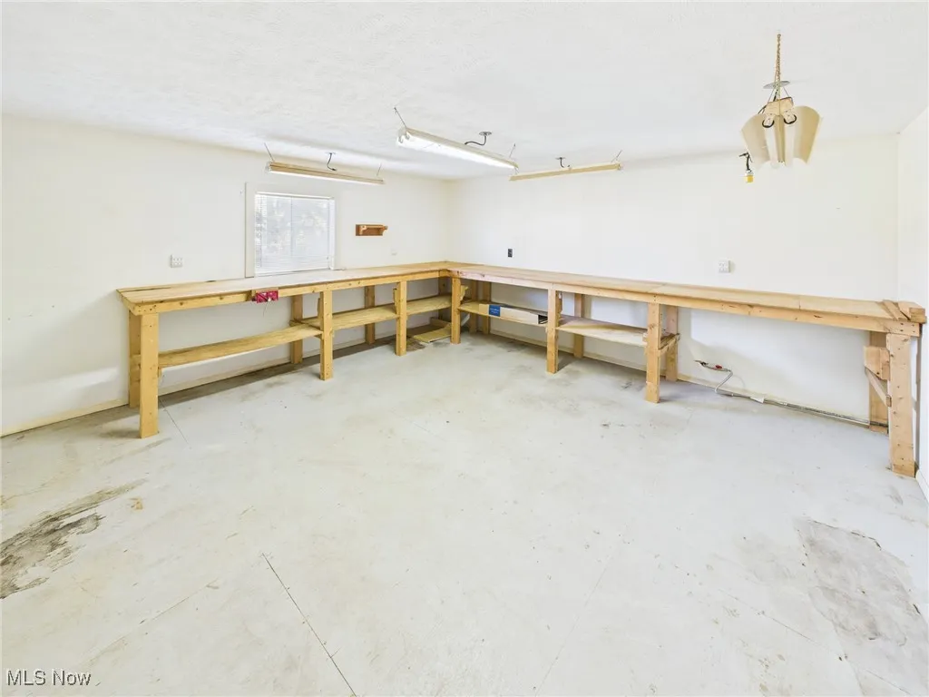 Workshop area in garage