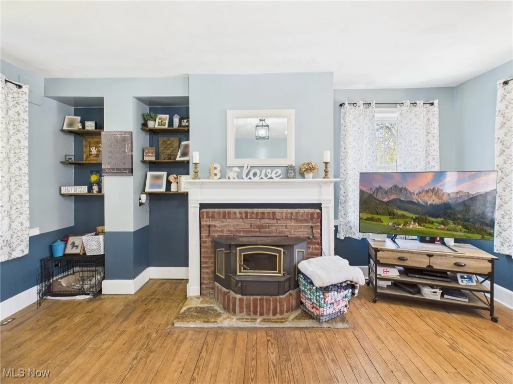 Living room featuring hardwood / wood-style floors