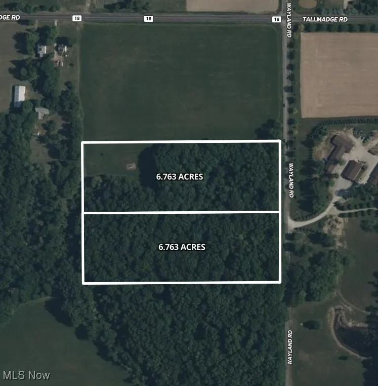 Aerial map of property and surrounding area