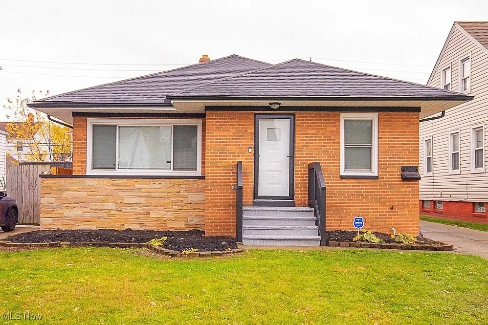 Front View of Brick Ranch Style Home