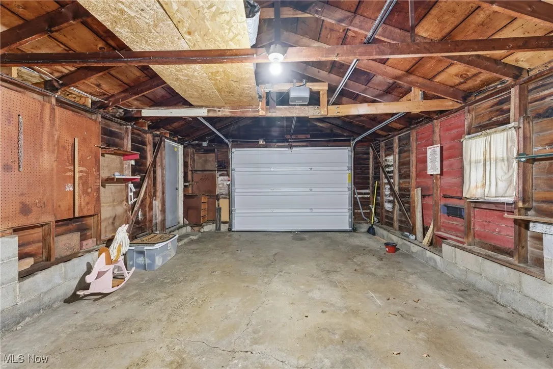 Interior of 1+ car garage.