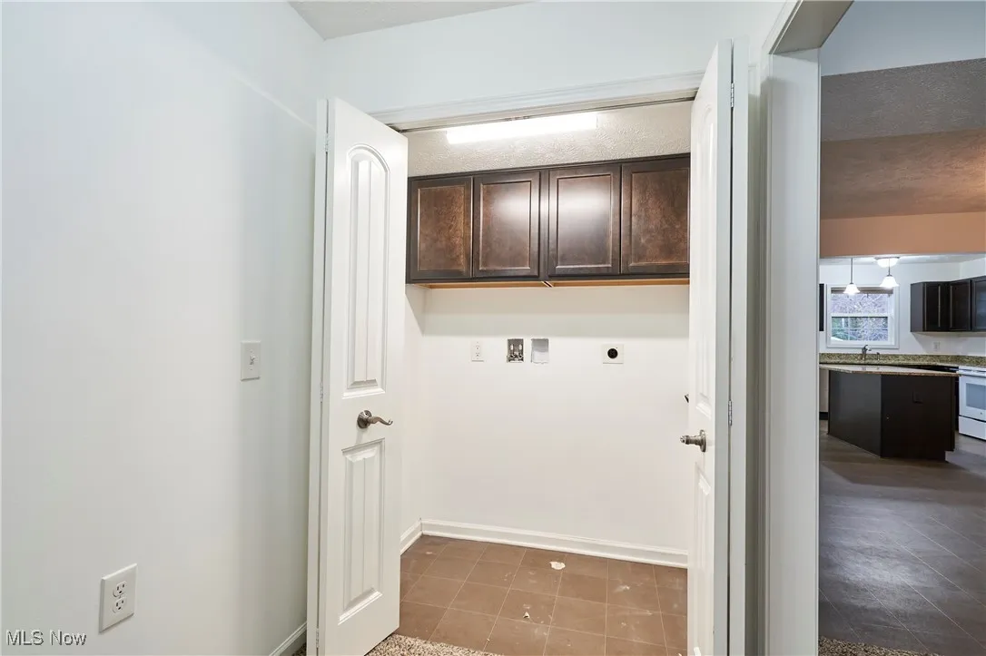 Laundry closet in kitchen