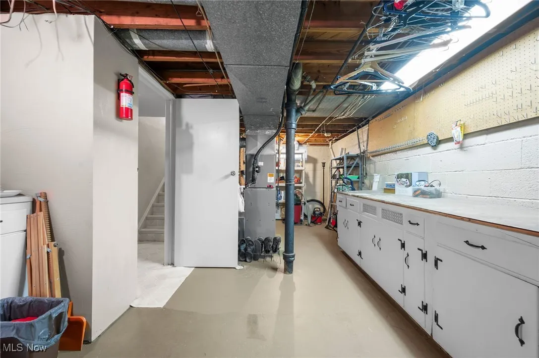 Lower-level workshop area.