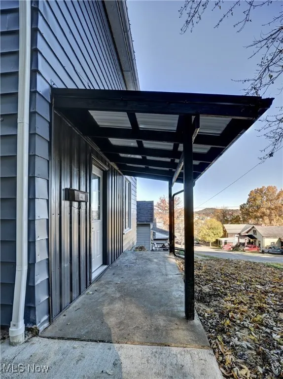 View of covered porch