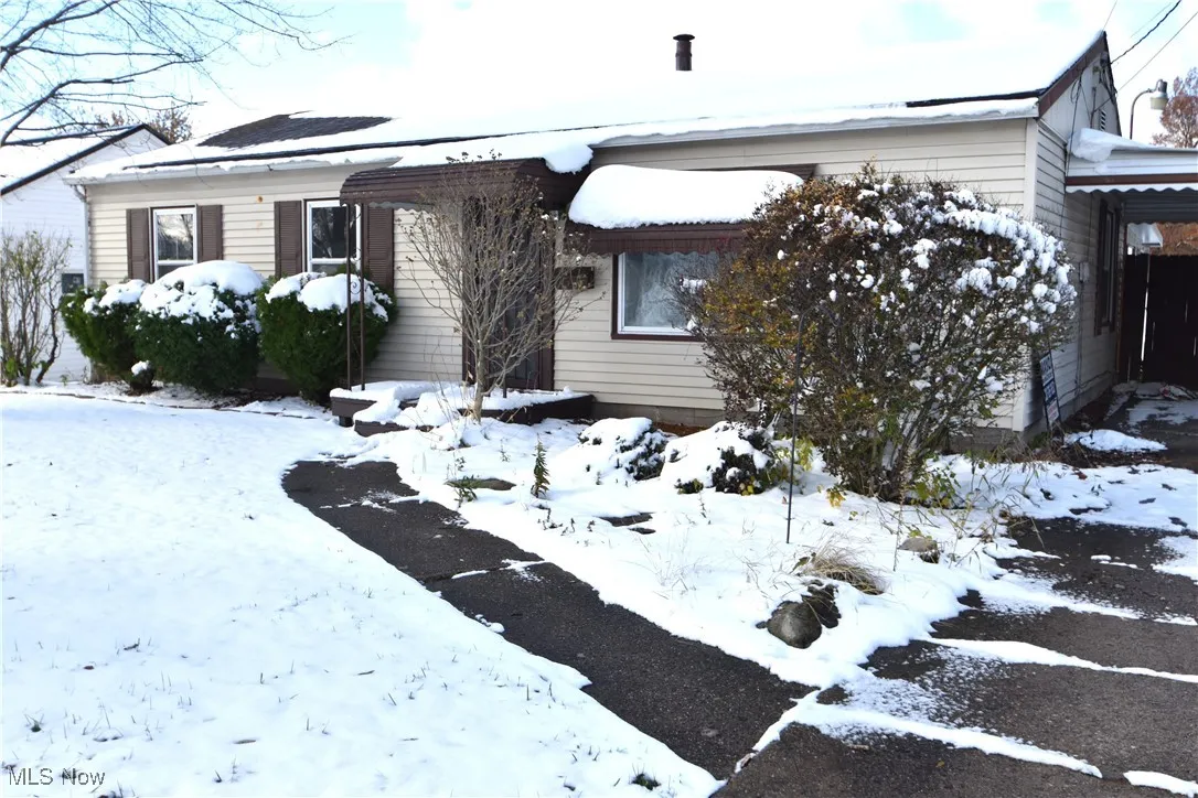 Snow covered property