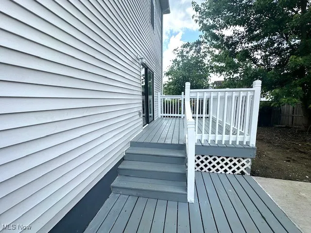 View of wooden deck