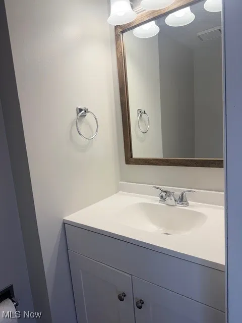 Bathroom featuring vanity