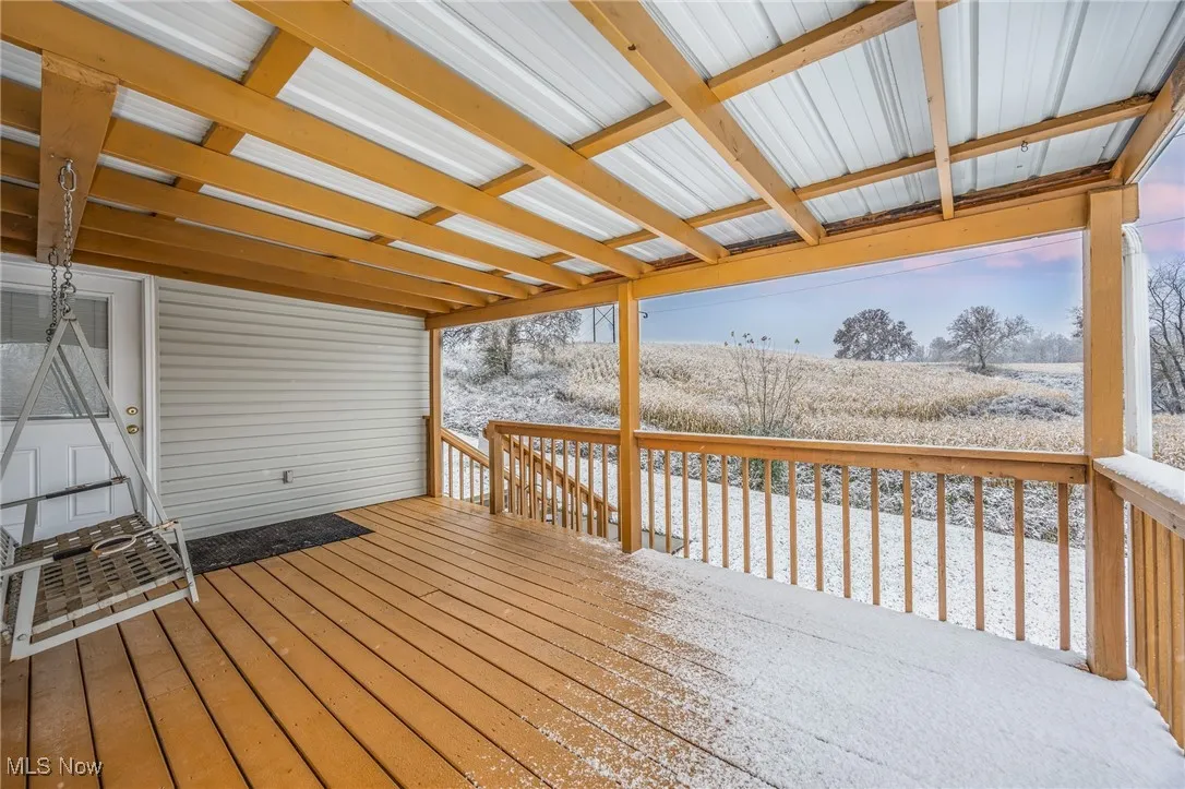 View of covered deck