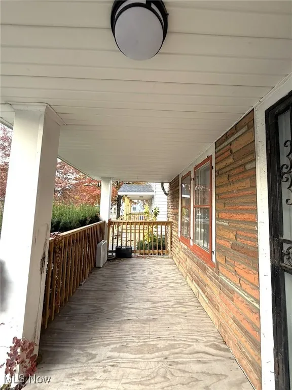 View of wooden porch