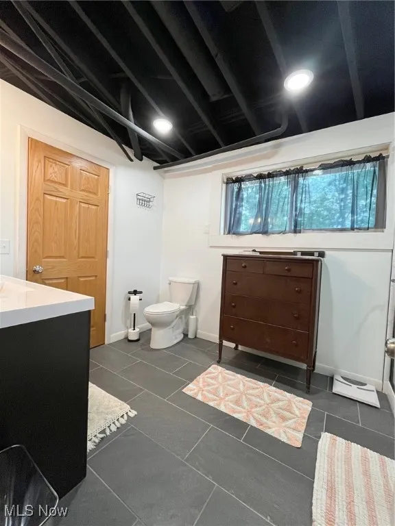 Newer full bath in lower level