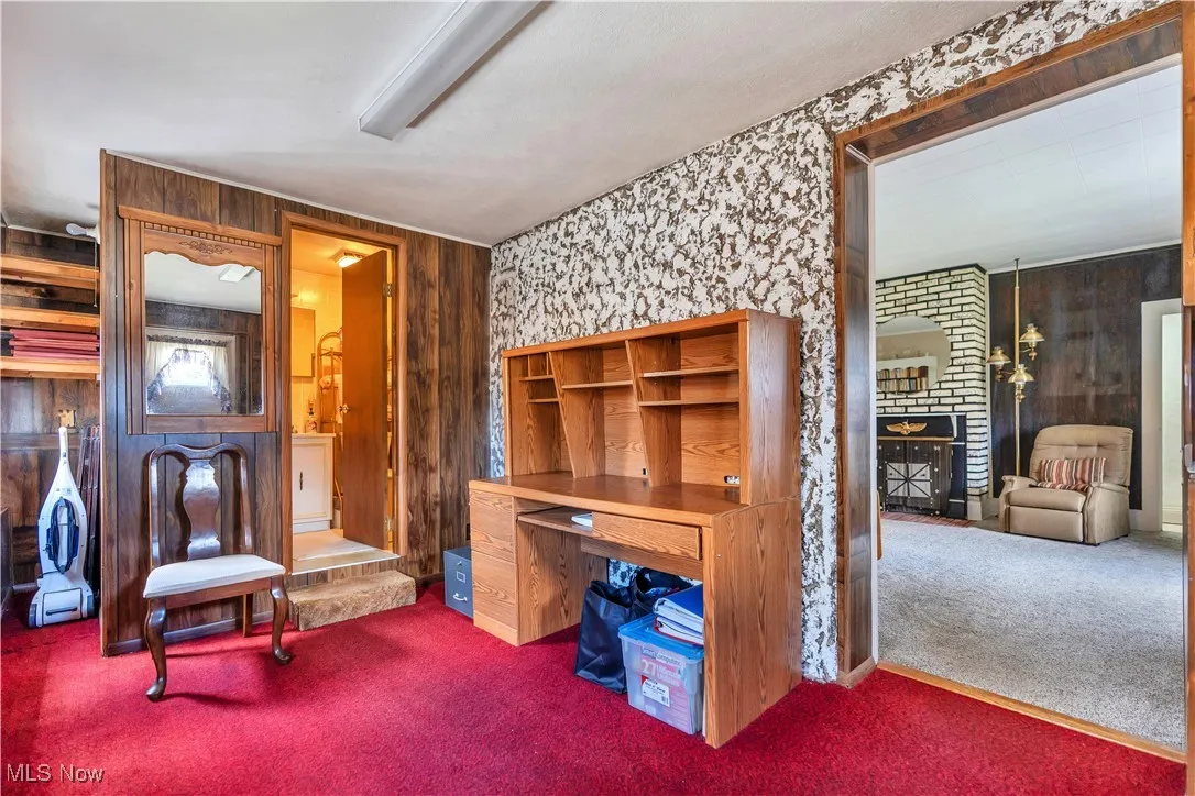 Carpeted office space