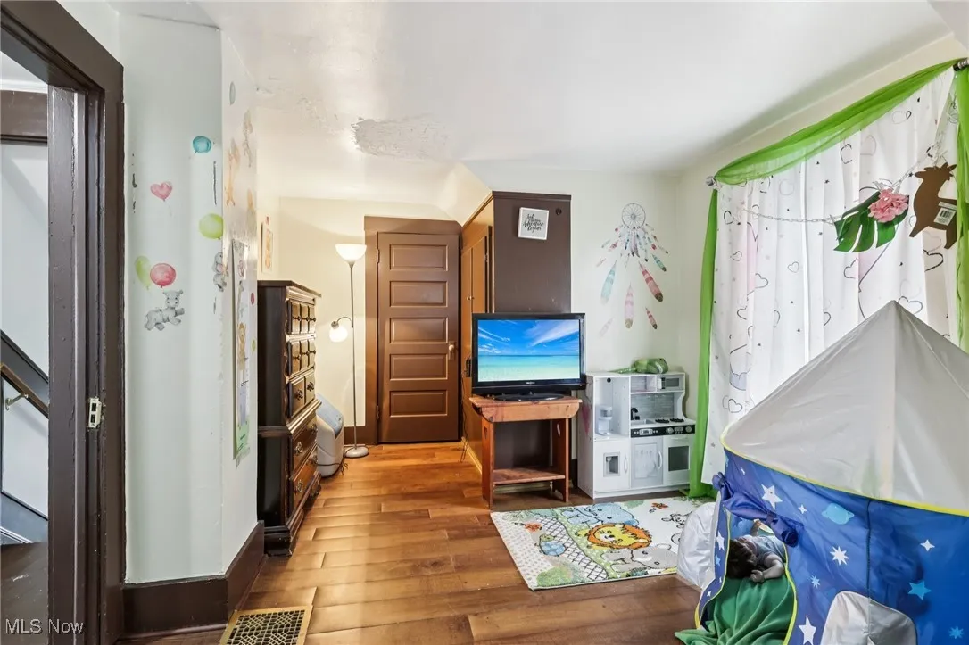 Living area featuring wood finished floors