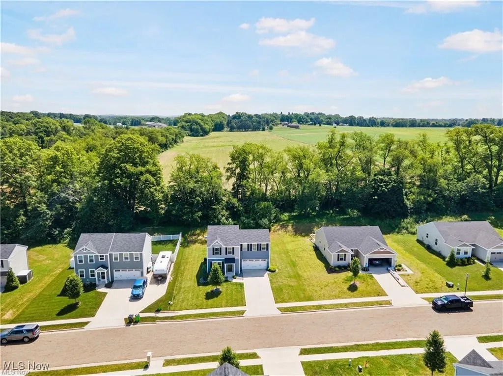 Aerial view of residential area