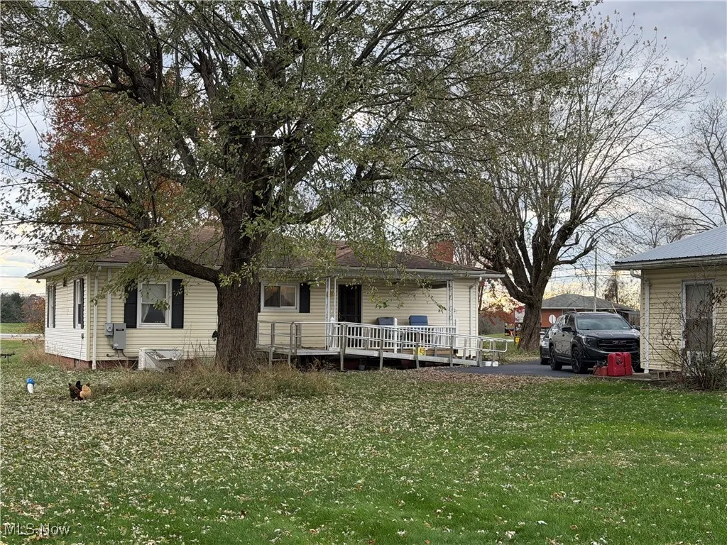 View of back side of the home