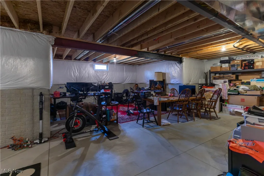 View of unfinished below grade area