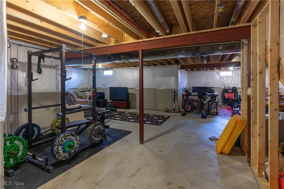 View of unfinished below grade area