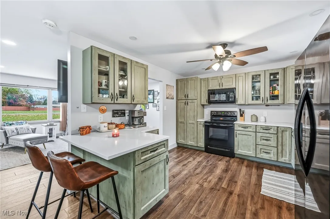 Beautiful new kitchen cabinets and quartz counter tops
