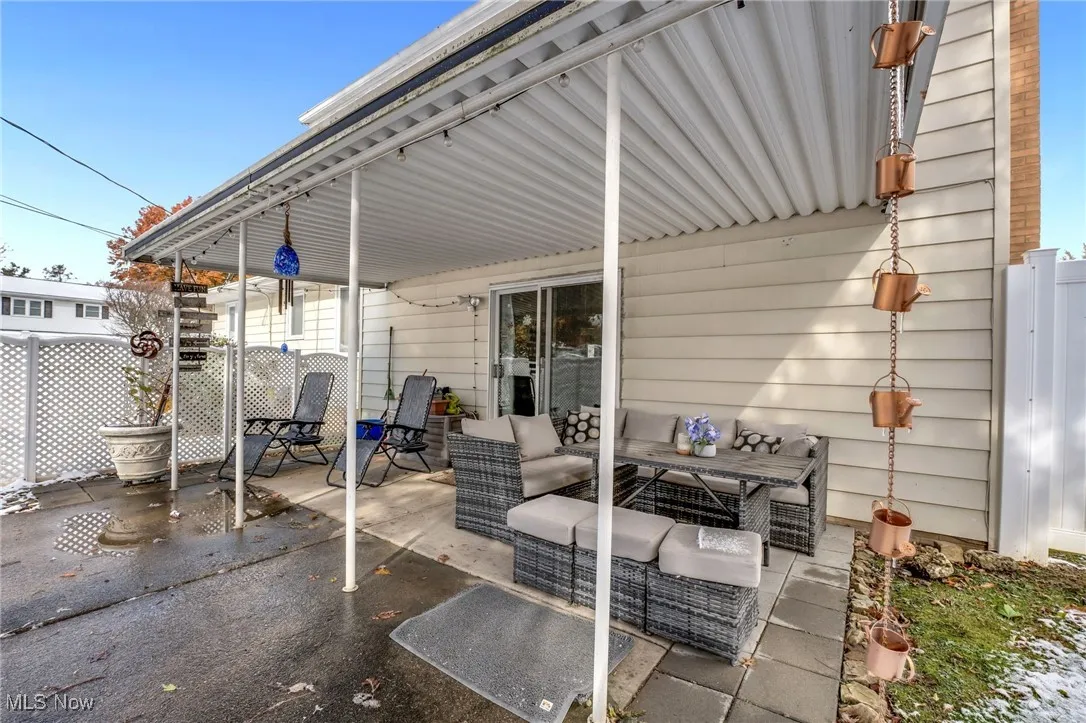 View of patio with outdoor lounge area