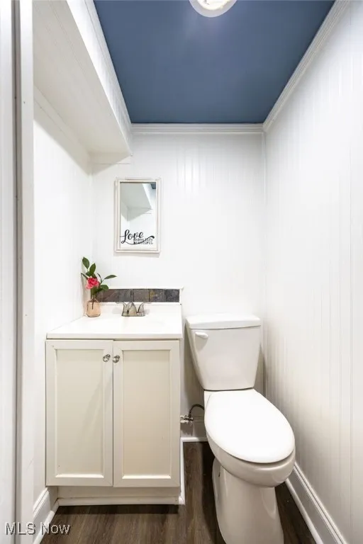 Half bath of of the lower family room area.