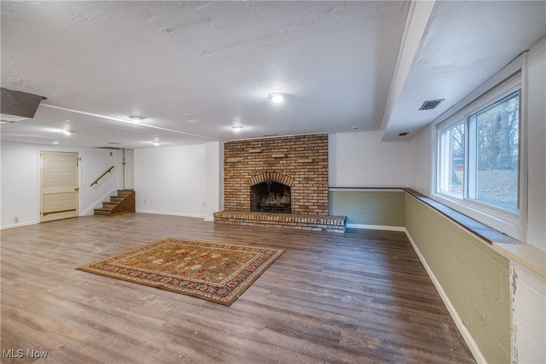 Great room with fireplace
