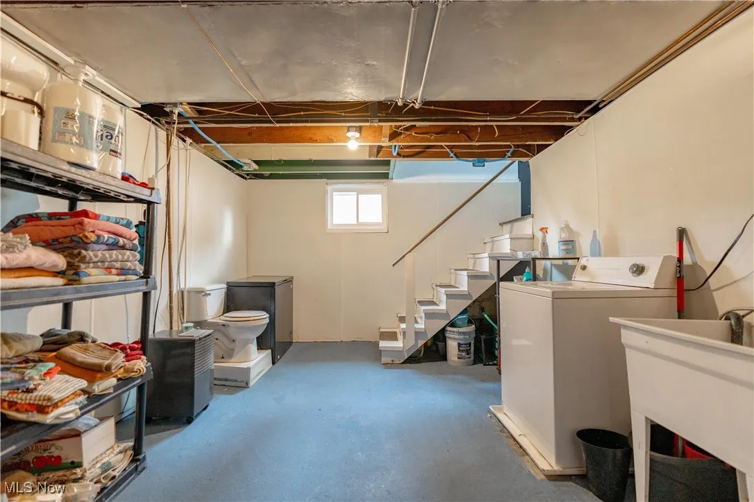 Lots of storage space in the basement.