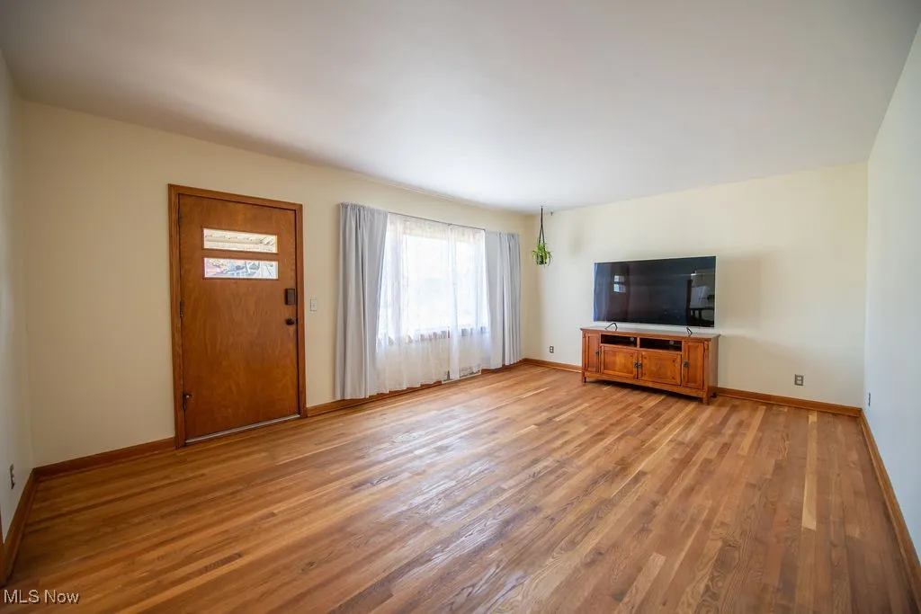 View of living room area and entry way