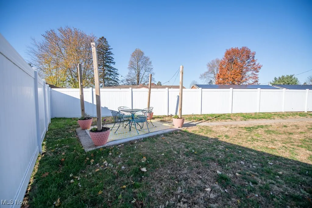 View of backyard area with patio