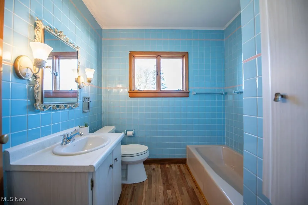 View of full bath area