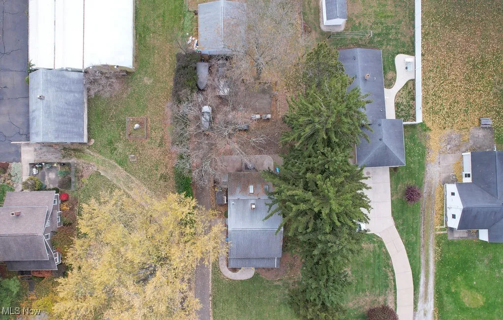 Aerial view of the home.