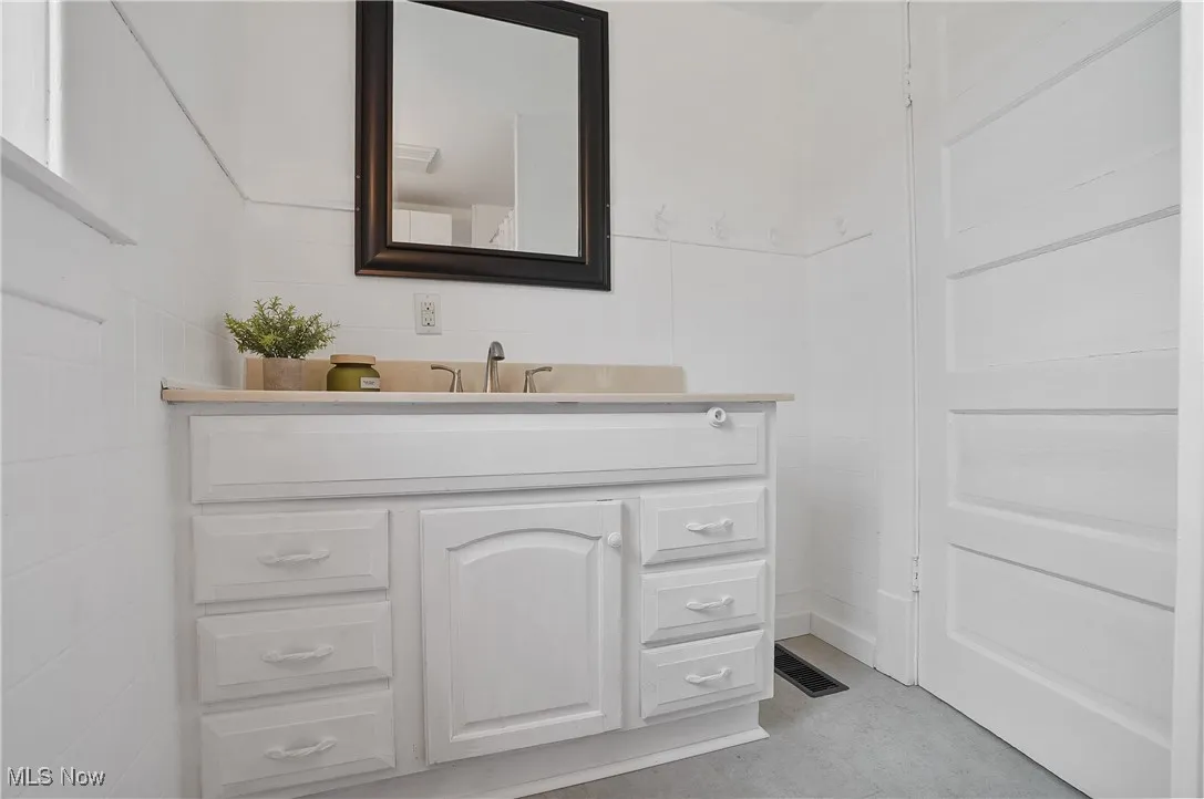 Bathroom featuring vanity