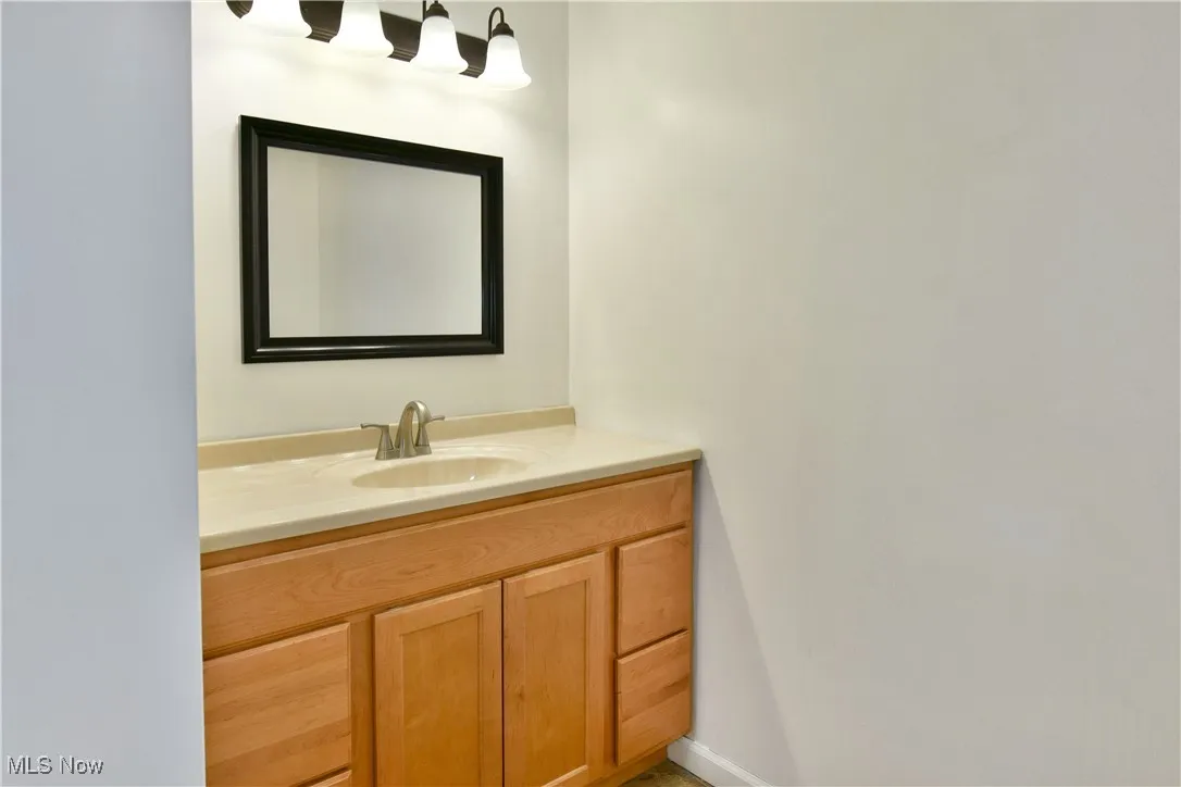 Bathroom featuring vanity