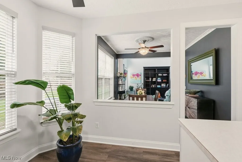 Kitchen Bay Window in Dinette with View of Dining and Great Room