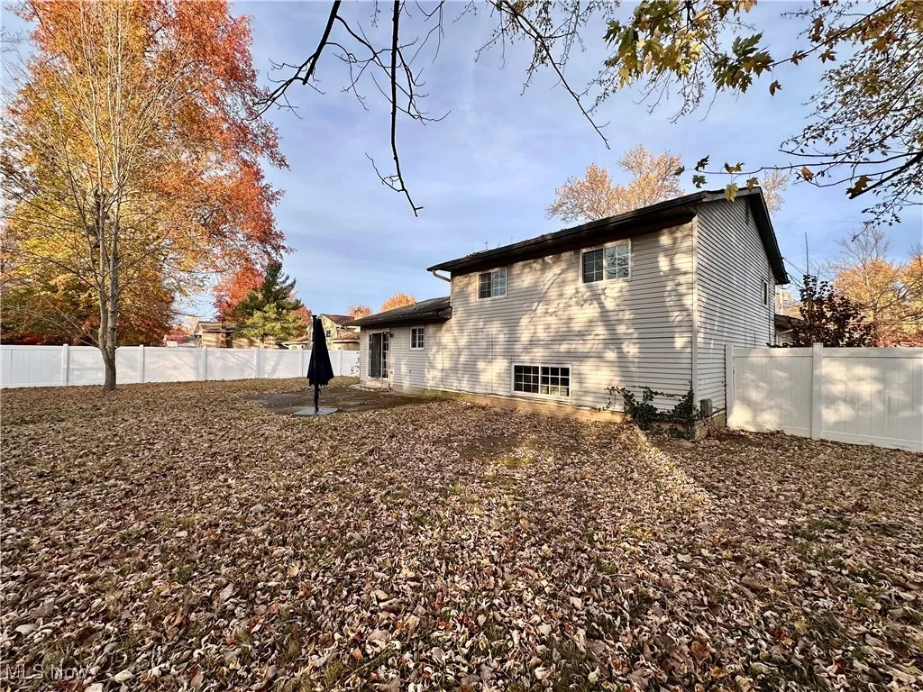 Back of house featuring a fenced backyard