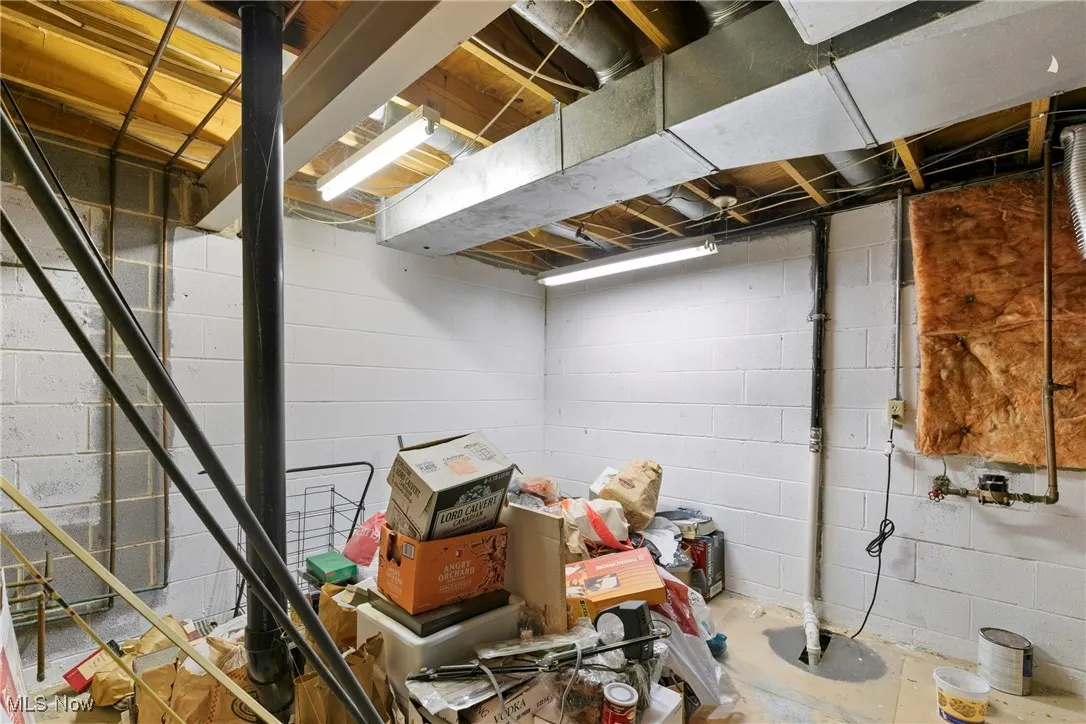 Unfinished portion of basement.
