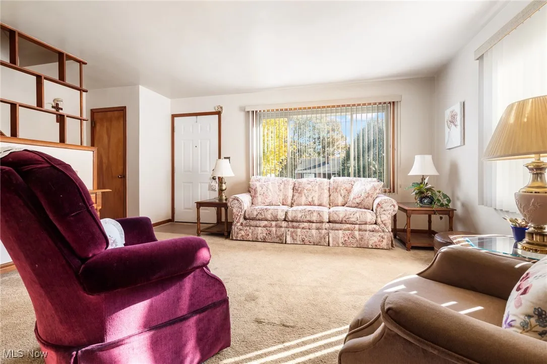 View of carpeted living room