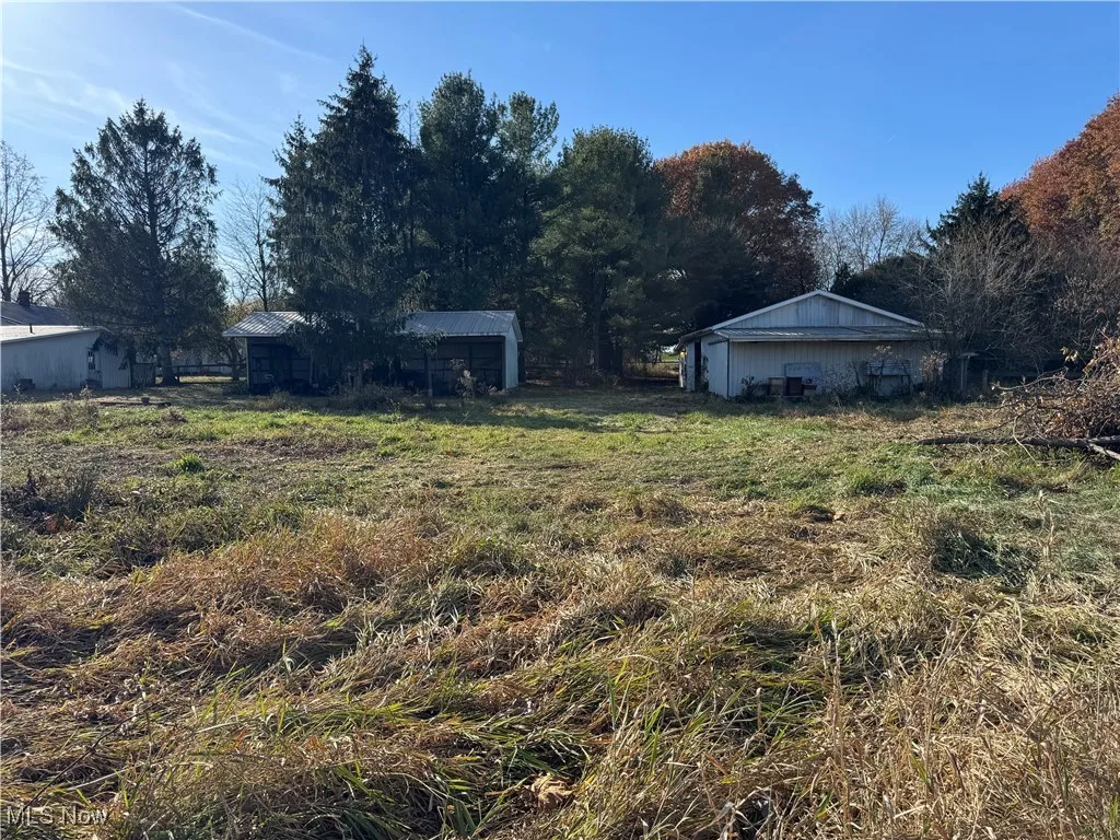 View of yard featuring an outbuilding