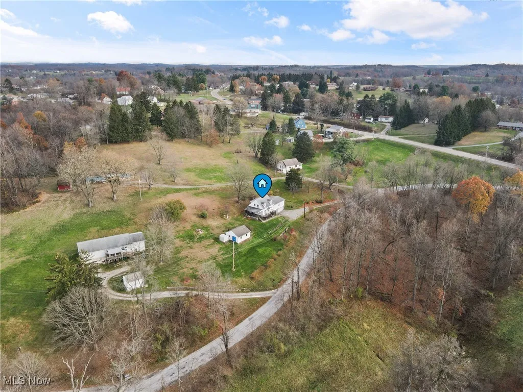 Aerial view of property's location