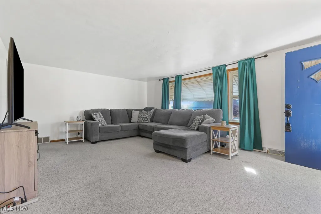 Living room with carpet flooring