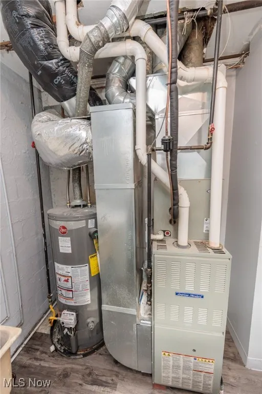 Utilities with water heater and heating unit