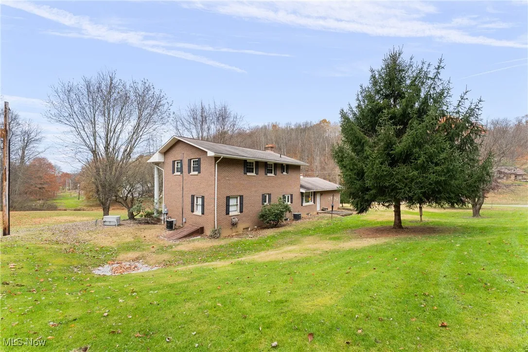 Side view of property