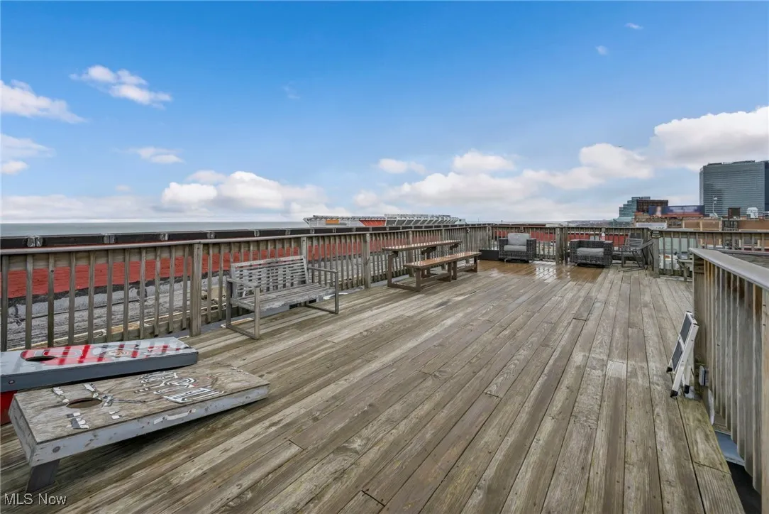 View of wooden terrace