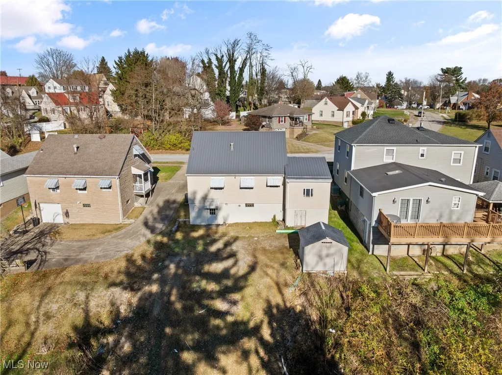 Aerial view of residential area