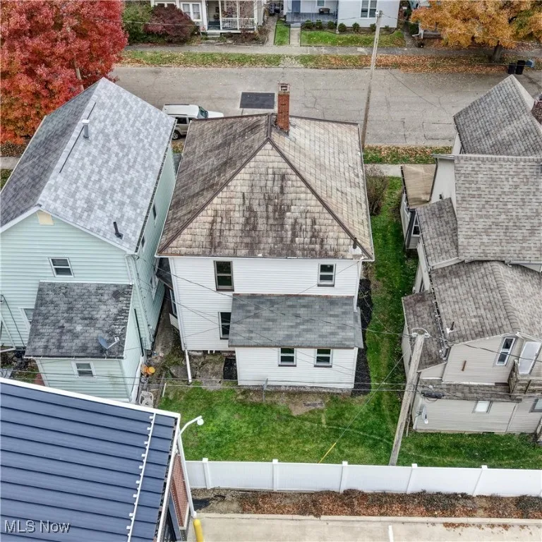 Aerial view of residential area