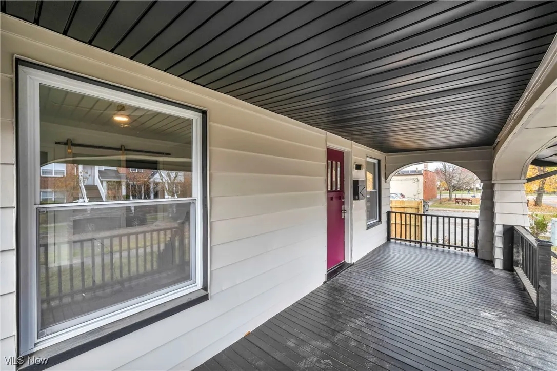 View of wooden porch