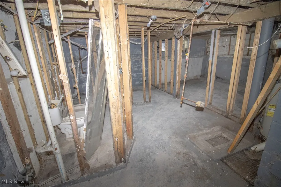 View of below grade area