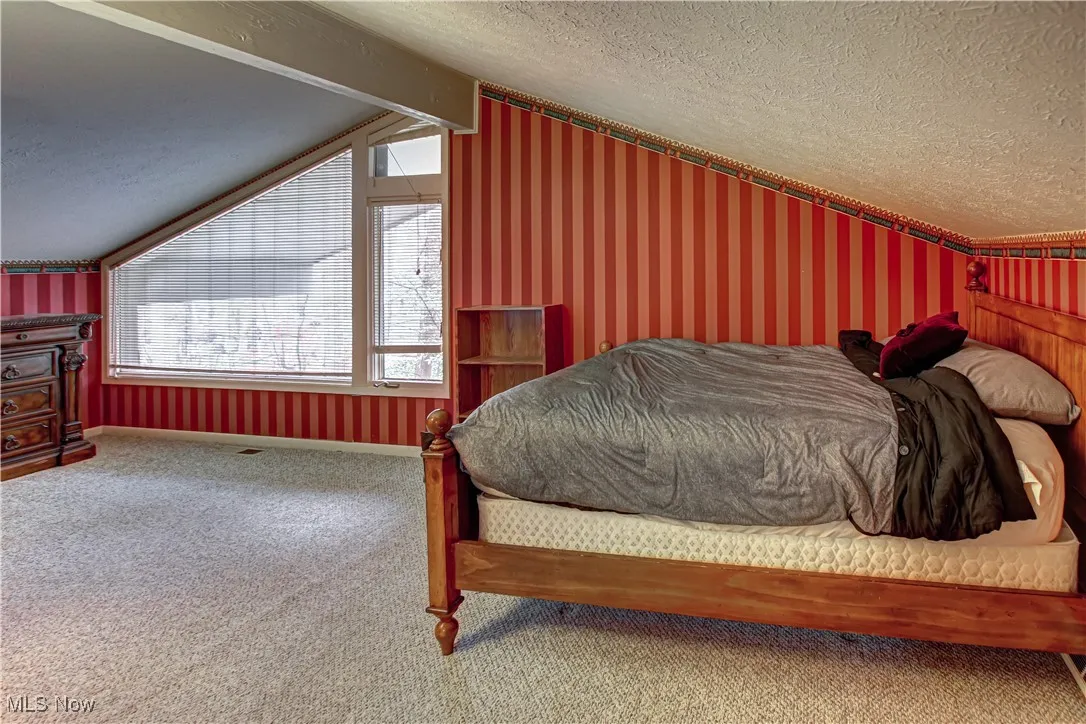 Light filled Bedroom 4 has vaulted ceiling and a large closet.
