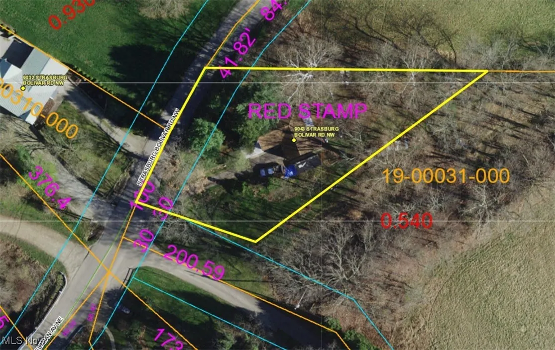 Map of property location with property boundaries highlighted